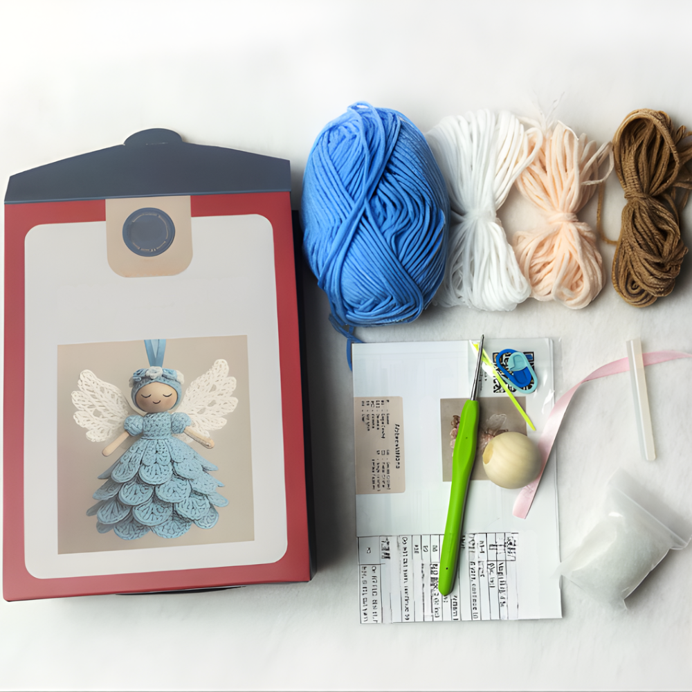Haakset voor Kerstengel Hanger met Creatieve Handgemaakte Decoratie