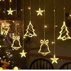 Led Sterren Lichtgordijn met Warm Licht en Timerfunctie