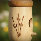 Handgevormd Kolibriehuis van Massief Hout met Natuurlijke Afwerking en Eenvoudige Plaatsing