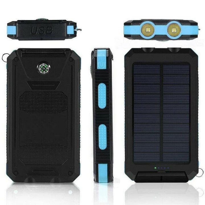 Solar Powerbank met 30.000mAh Capaciteit en Waterdichte Behuizing