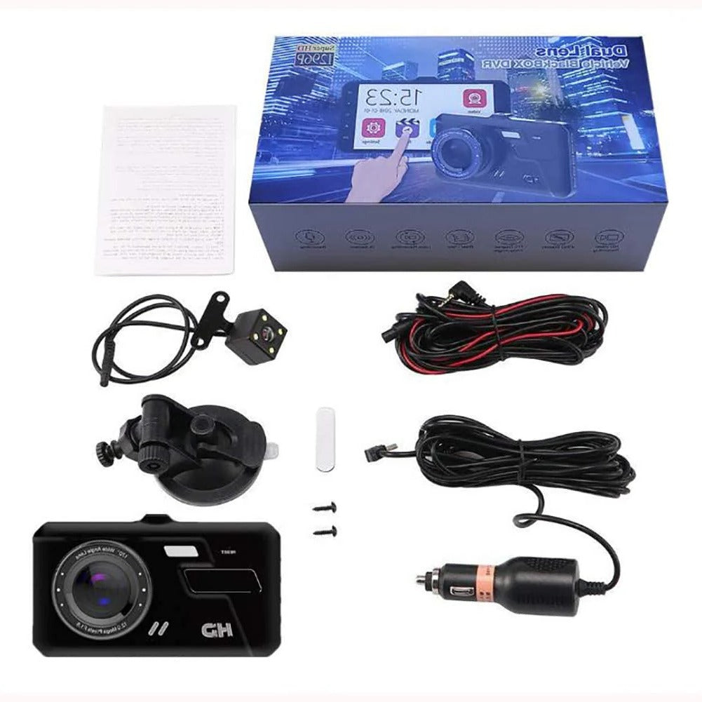 Dashcam Met Voor En Achteropname Voor Heldere 1080P Beelden En Continue Veiligheidsregistratie