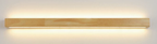 Lineaire Houten Spiegelwandlamp Met Acrylvoorfront