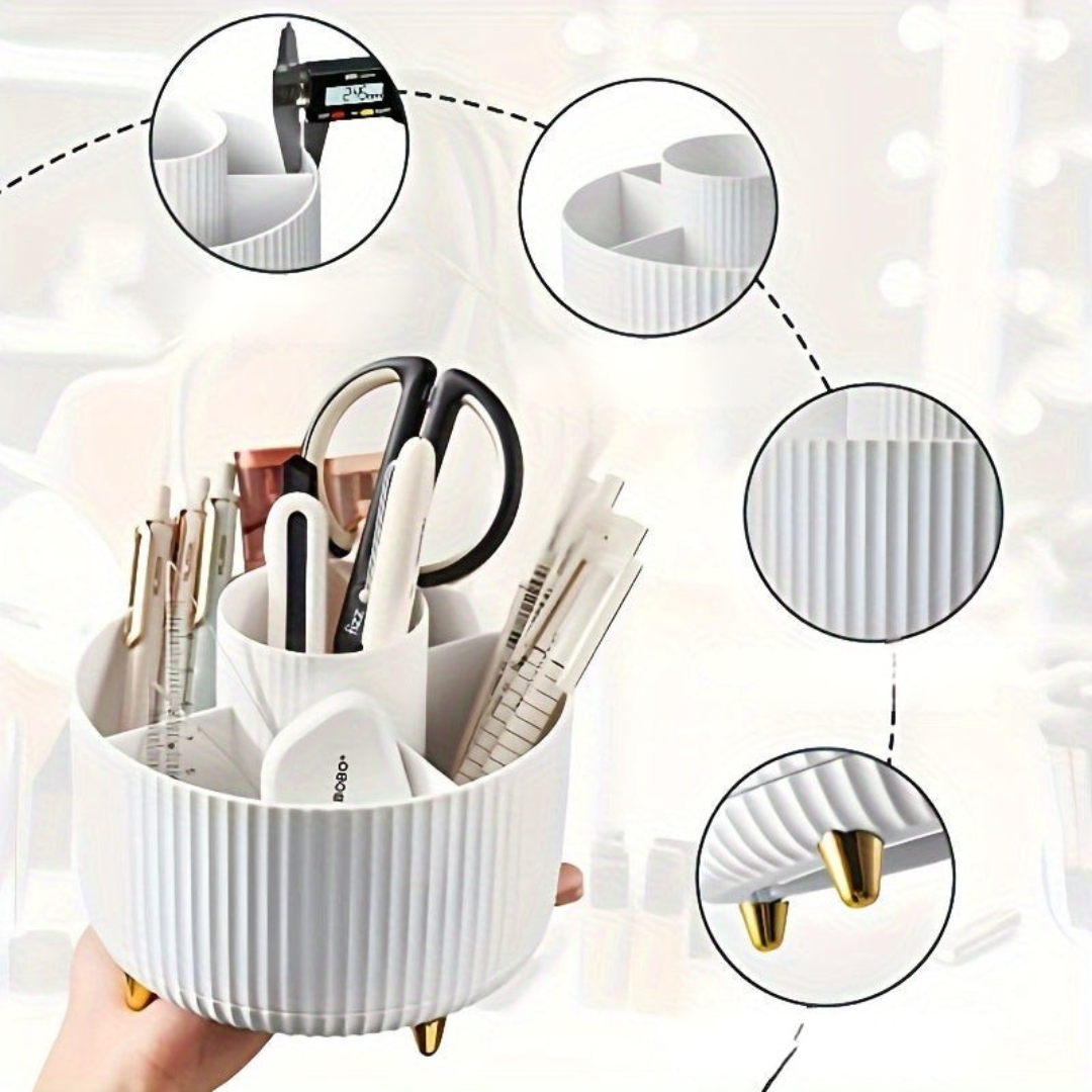 Draaibare Make-Up Organizer Met 5 Opbergvakken Voor Een Overzichtelijke Beautyroutine