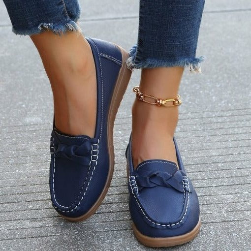 Leren Instap Loafers voor Vrouwen met Ergonomisch Ontwerp en Comfortzool