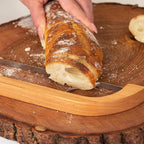 Gebogen Broodmes Met Roestvrijstalen Kartelblad Voor Nauwkeurig Snijden Van Brood