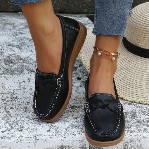 Leren Instap Loafers voor Vrouwen met Ergonomisch Ontwerp en Comfortzool