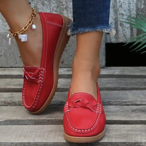 Leren Instap Loafers voor Vrouwen met Ergonomisch Ontwerp en Comfortzool