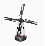 Solar‑Windmolen met Warm Licht en Draaiende Vluchtbladen