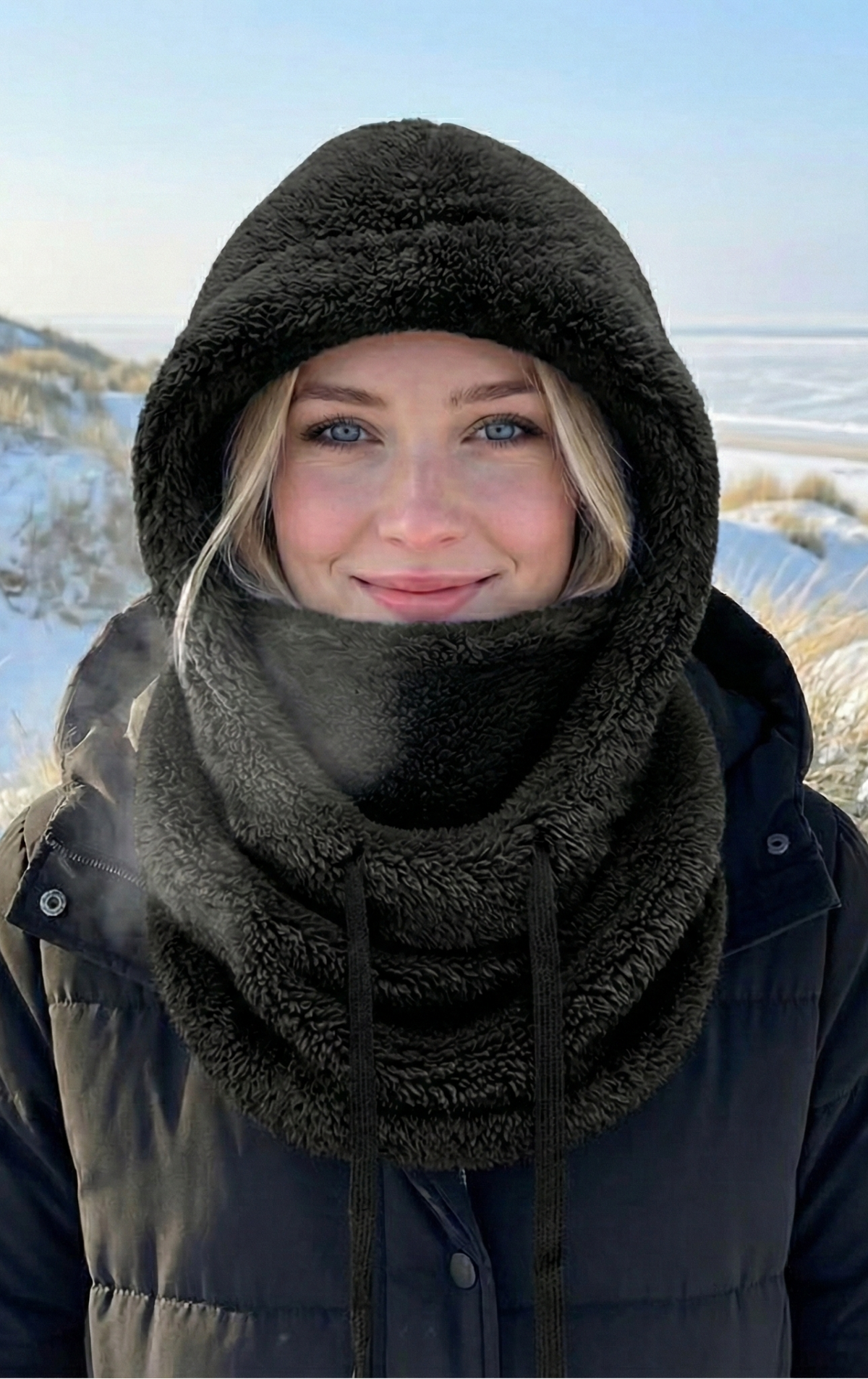 Winddichte Thermische Bivakmuts-Hoodie Met Sherpa Voering Voor Optimale Winterbescherming