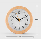 Houten Wekker met Stil Quartz‑Uurwerk voor Rustige Slaapruimtes
