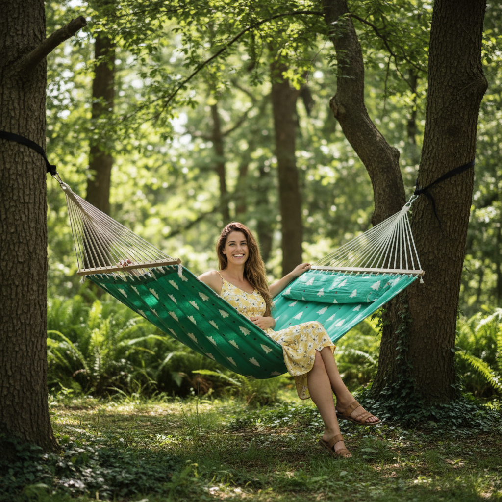 Dubbele Buitenhangmat Voor Zachte Ontspanning En Ruime Loungecomfort