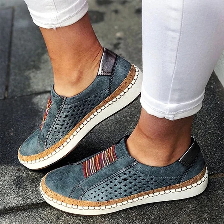 Slip‑On Sneakers voor Vrouwen met Ergonomische Steun en Ademend Ontwerp