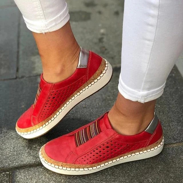 Slip‑On Sneakers voor Vrouwen met Ergonomische Steun en Ademend Ontwerp