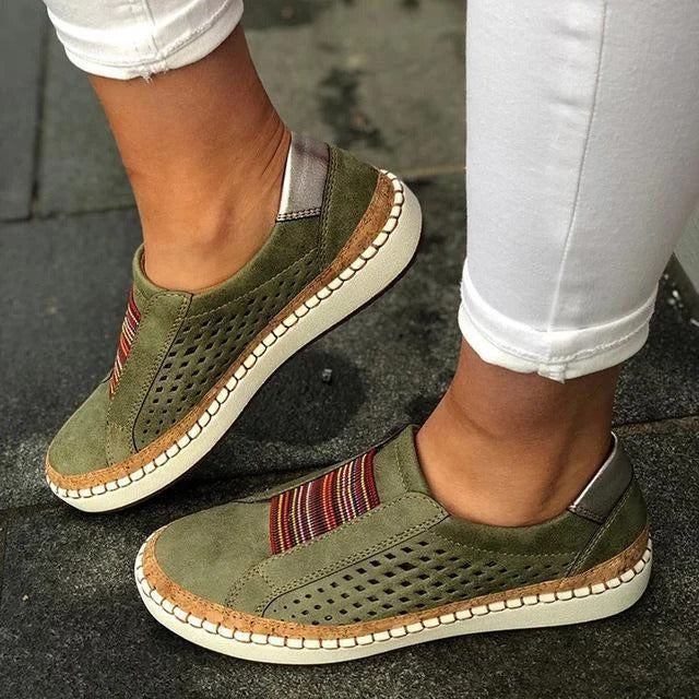 Slip‑On Sneakers voor Vrouwen met Ergonomische Steun en Ademend Ontwerp