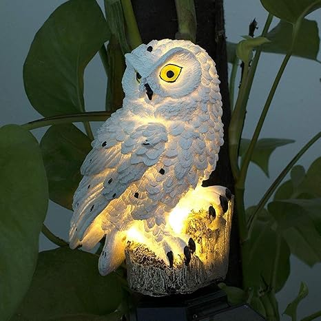 Solar Uilenlamp met Automatische Nachtverlichting en Sfeervol Tuinaccent