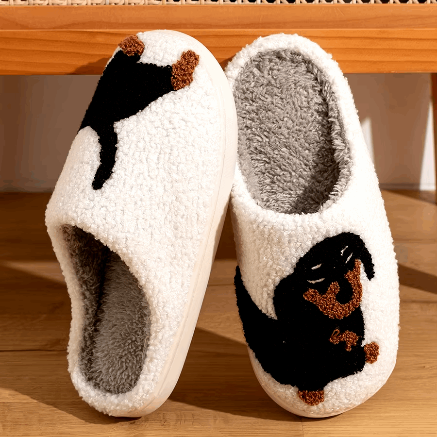 Warme Teckel Pantoffels Met Zachte Voering En Antislipzool Voor Comfortabele Winterdagen Thuis