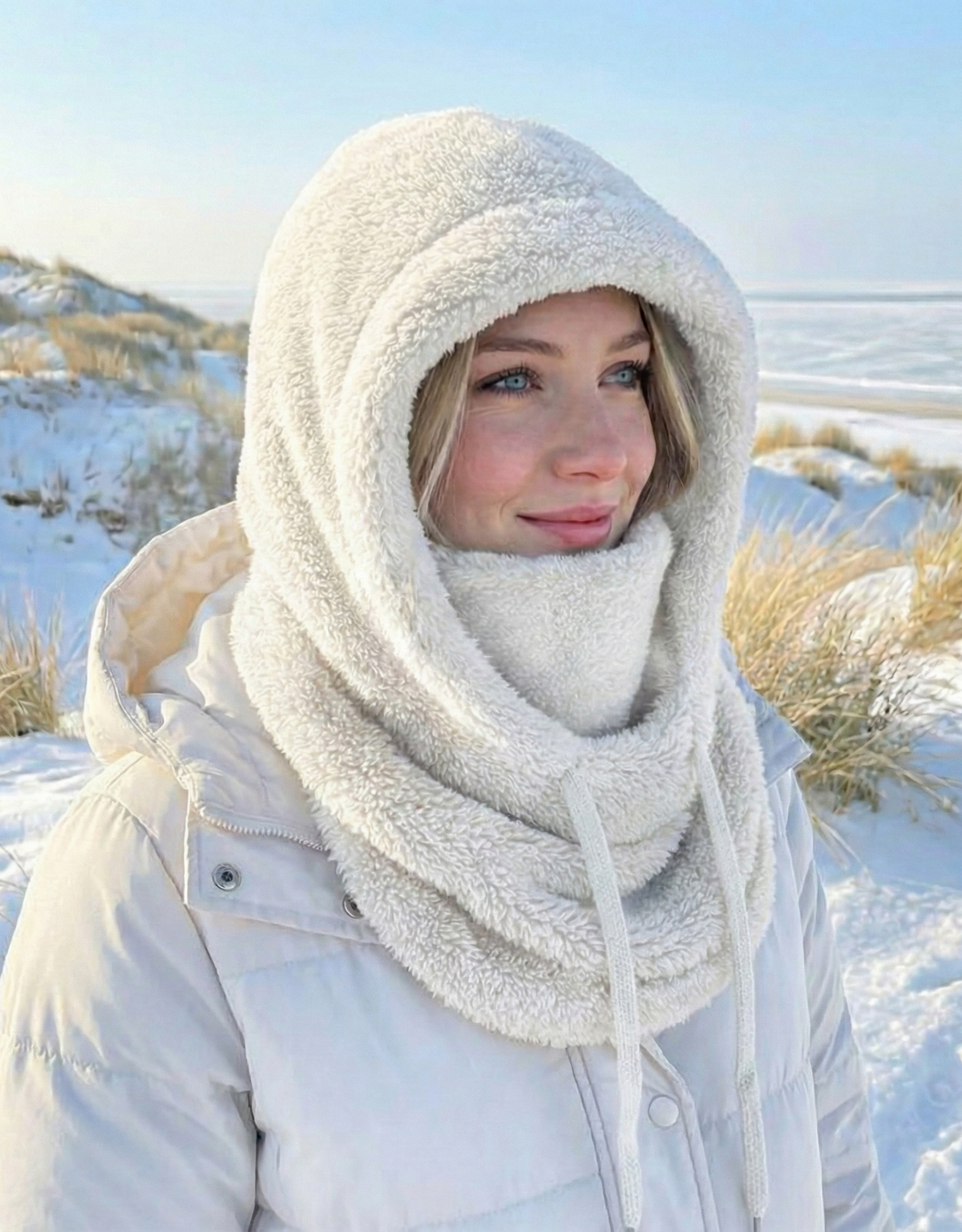 Winddichte Thermische Bivakmuts-Hoodie Met Sherpa Voering Voor Optimale Winterbescherming