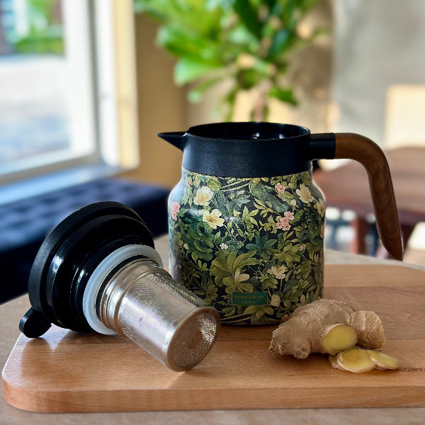 Geïsoleerde Theepot met Drukmechanisme voor Puur Schenken