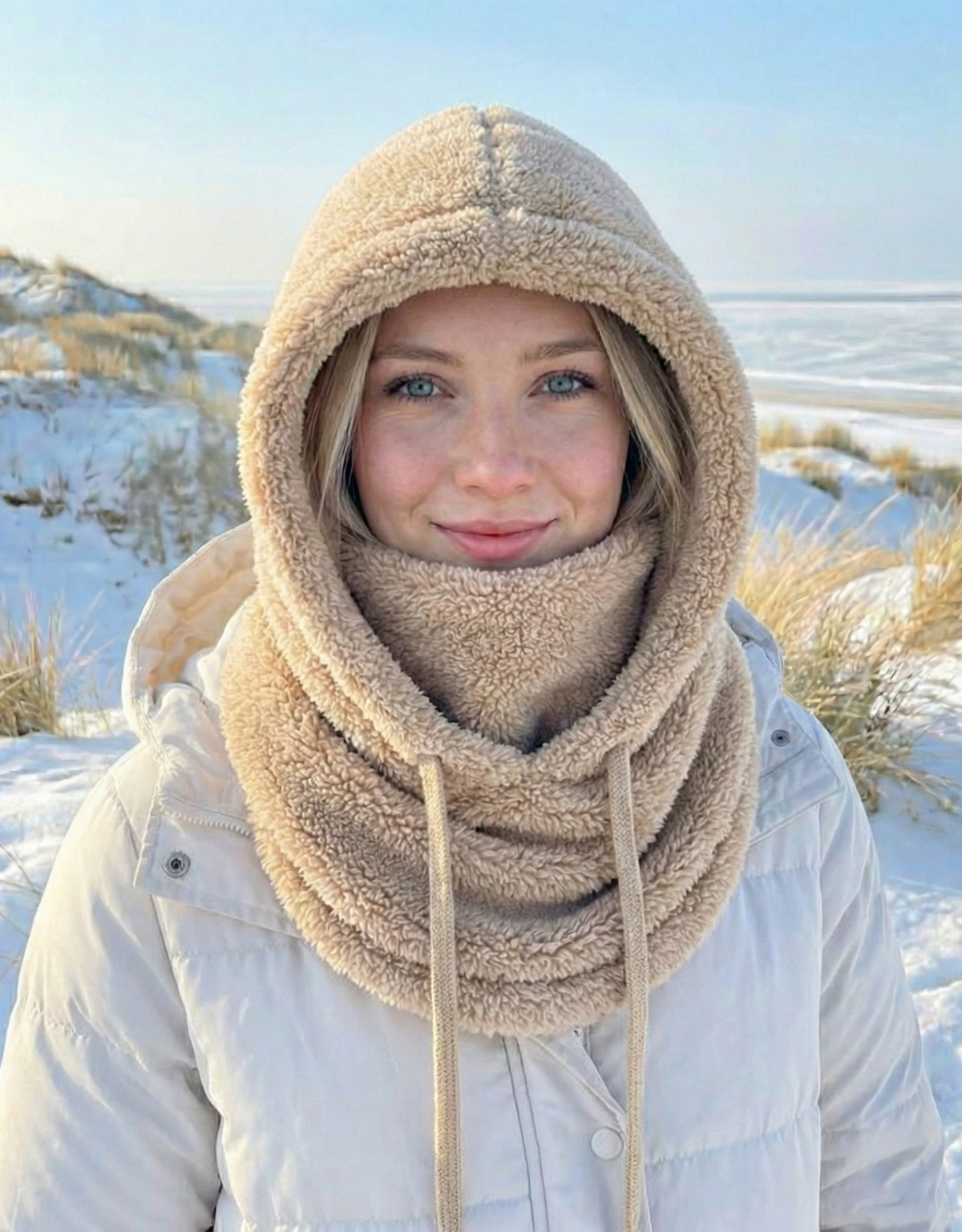 Winddichte Thermische Bivakmuts-Hoodie Met Sherpa Voering Voor Optimale Winterbescherming