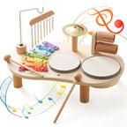 Montessori Muziekstation Met Houten Instrumenten Voor Creatief Speelplezier