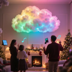LED Wolkenlamp met Kleurbare Sfeerverlichting en Eenvoudige Wandmontage