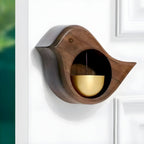 Deurbel Met Rustgevende Klank En Handgemaakte Houten En Messing Afwerking