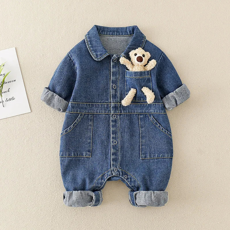 Kinder Jumpsuit Met Denimlook Voor Comfortabel Dagelijks Gebruik
