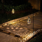 Solar Tuinlamp met Schaduwpatronen en Automatische Avondverlichting