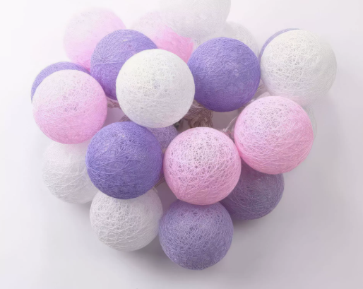 Lichtslinger Met Zachte Bolletjes En Warme Gezellige Gloed