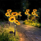 Solar Tuinlamp met Zonnebloemdesign en Automatische Sfeerverlichting