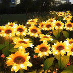 Solar Tuinlamp met Zonnebloemdesign en Automatische Sfeerverlichting
