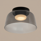 Glazen Plafondlamp Met Gelaagde Vorm En Moderne Sfeerverlichting