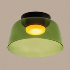 Glazen Plafondlamp Met Gelaagde Vorm En Moderne Sfeerverlichting