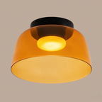 Glazen Plafondlamp Met Gelaagde Vorm En Moderne Sfeerverlichting