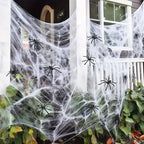 Halloween Spinnenweb Set Met Grote Dekking En Negen Spinnen Voor Griezelige Decoratie