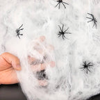 Halloween Spinnenweb Set Met Grote Dekking En Negen Spinnen Voor Griezelige Decoratie