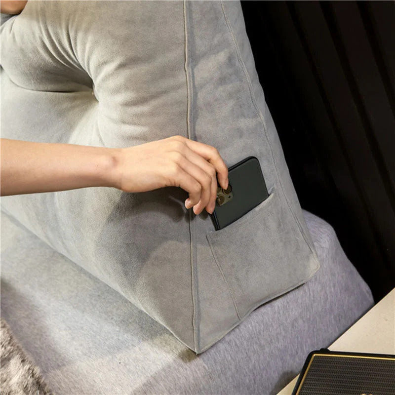 Ergonomisch Hoofdbordkussen Voor Comfortabele Rugondersteuning Tijdens Lezen En Ontspannen