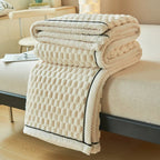 Sherpa Fleece Deken Met Pluche Bubbeldesign En Warm Comfort
