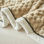 Sherpa Fleece Deken Met Pluche Bubbeldesign En Warm Comfort