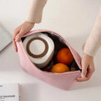 Geïsoleerde Lunchtas Met Grote Inhoud En Ritssluiting