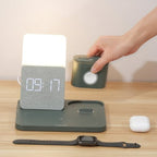 Draadloze Oplaadstation met Meervoudige Oplaadfunctie en Ingebouwde Lamp