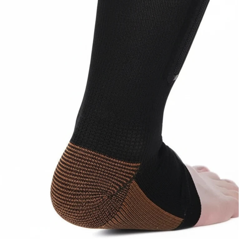 Unisex Compressiekousen met Rits en Therapeutische Ondersteuning voor Dagelijks Gebruik