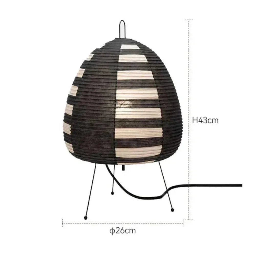Japanse Tafellamp met Reispapier Kap en Rustgevend Warm Licht
