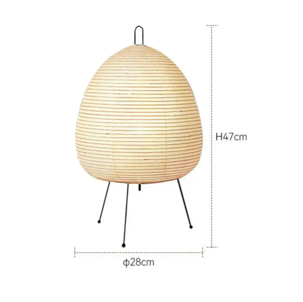 Japanse Tafellamp met Reispapier Kap en Rustgevend Warm Licht