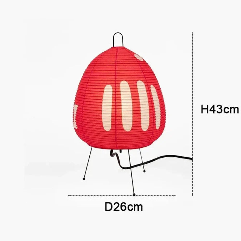 Japanse Tafellamp met Reispapier Kap en Rustgevend Warm Licht