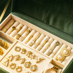 Luxe Sieradenorganizer met Drie Lagen, Lades en Velours Interieur voor Geordende Collecties