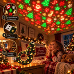 USB Kerstprojector met 6 Feestelijke Lichtpatronen
