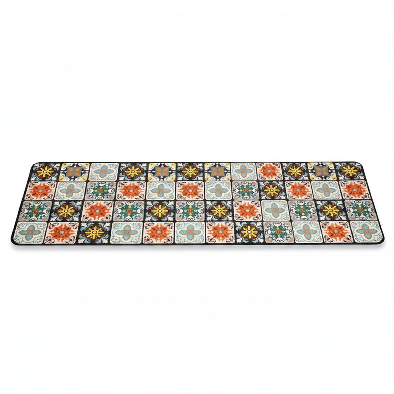 Keukenloper Set Met Tegelpatroon En Antislip Onderzijde