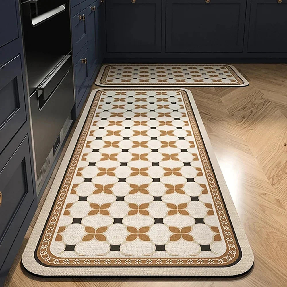 Keukenloper Set Met Tegelpatroon En Antislip Onderzijde