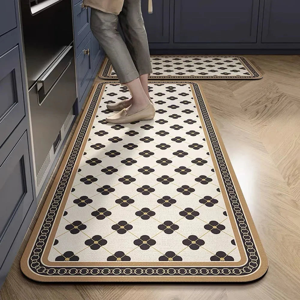 Keukenloper Set Met Tegelpatroon En Antislip Onderzijde
